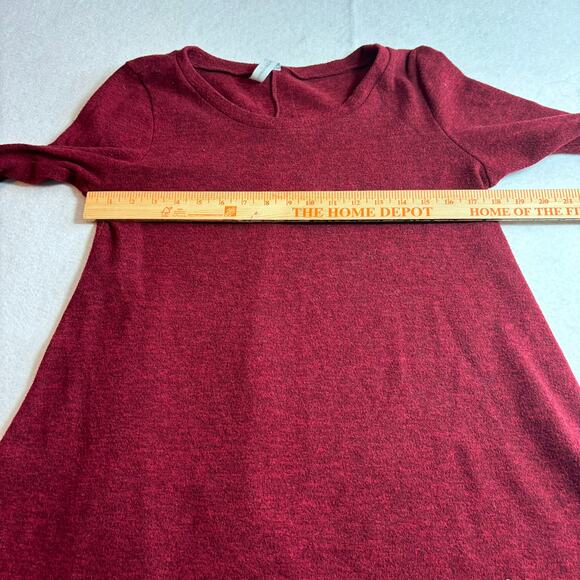 PEPPERMINT Brand Womens Burgundy Sweater Dress Size Large Rayon Spandex Blend LS - Picture 4 of 7